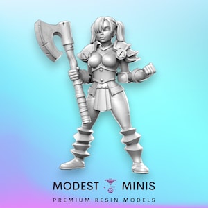 Heroine Quest Chaos 4 Female - 28mm 32mm Scale DnD Miniature | Dungeons and Dragons | RN Estudio