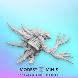 Dead Alien Impaler B - 32mm Scale Alien Miniature | RPG | Sci fi | Cyberpunk | Role Playing | DnD | Papsikel