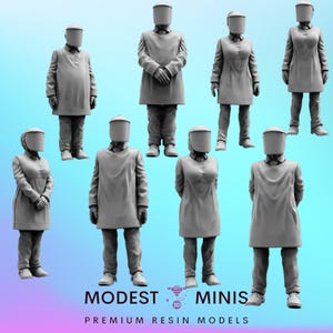 Retrieval Wissenschaftler 8er Set - 32 mm Skala Alien Miniatur | Rollenspiel | Science-Fiction | Cyberpunk | Rollenspiel | D&D | Pappusel