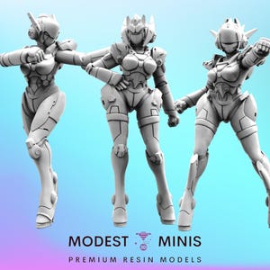 Cyberbabe Androids - Resin 3D Print Alien Miniature | RPG | Sci fi | Cyberpunk | Role Playing | DnD | Papsikel