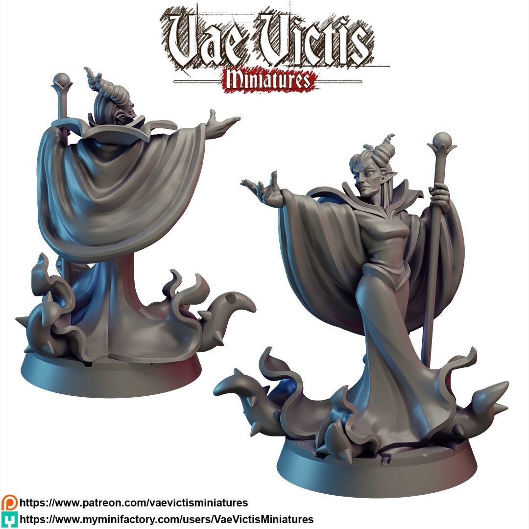 VVM Dark Queen 28mm or 32mm Scale Dnd Miniature Dungeons and Dragons