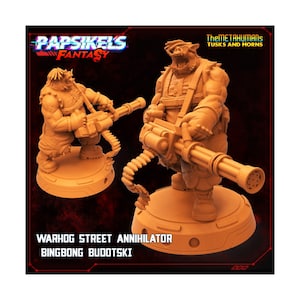 Warhog Street Annihilator - Miniatura a escala de 32 mm / RPG / Sci fi / Cyberpunk / Role Playing / DnD / Papsikel