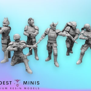 6pc Black Sun Troopers Set - Legion Scale | RPG | Scifi | Role Playing | DnD | SW Miniatureature