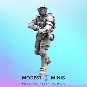 PMCS Operator 11 - 32mm Scale Alien Miniature | RPG | Sci fi | Cyberpunk | Role Playing | DnD | Papsikel
