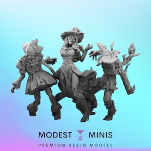 Clown Witch and Scarecrow Zombie Pack - 28mm 30mm 32mm - Wasteland | Zombicide | Walking Dead