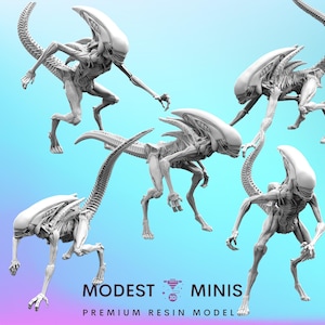 Xeno Spitter - 28mm 32mm Scale Alien Miniature | RPG | Sci fi | Cyberpunk | Role Playing | DnD | Papsikel