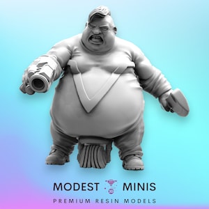 Mr Steaks Batchoy Ex Convict - Resin Cyberpunk Miniature | RPG | Sci fi | Role Playing | DnD | Papsikel
