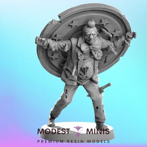 Zombie Target Clown - 28mm 30mm 32mm - Wasteland | Zombicide | Walking Dead | Zombicircus