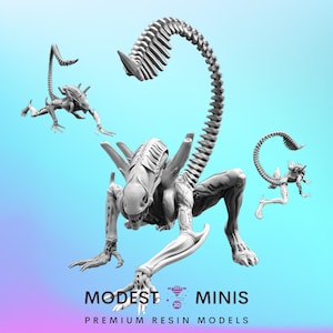 Xeno Warrior F - 32mm Scale Alien Miniature | RPG | Sci fi | Cyberpunk | Role Playing | DnD | Papsikel