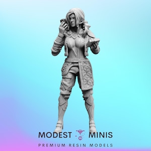 Researcher Triss - 32mm Scale Alien Miniature | RPG | Sci fi | Batang City | Role Playing | DnD | Papsikel