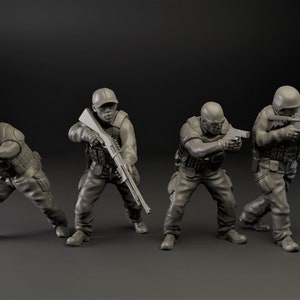 Modern US Police Set - 28mm 32mm Miniature | Military Wargame Mini | Skirmish | Zombicide | Survivors