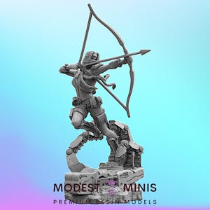 Trident Bowyer - 40mm  Miniature | DnD Mini | Superhero | Trident