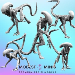Xeno Runner A-E - 32mm Scale Alien Miniature | RPG | Sci fi | Cyberpunk | Role Playing | DnD | Papsikel