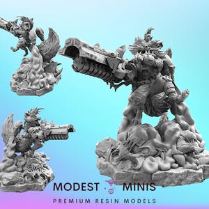 Rivals Rocket - 40mm  Miniature | DnD Mini | Superhero | Trident