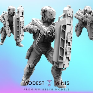 Trauma Team Anti Crowd Unit - 32mm Scale Cyberpunk Mini | RPG | Sci fi | Role Playing | DnD | Papsikel