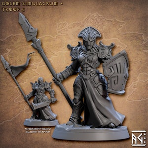 Golem E Warforged Simulacrum Modular - Resin Print DnD Miniature | Dungeons and Dragons Mini | 5E Fantasy | Artisan Guild