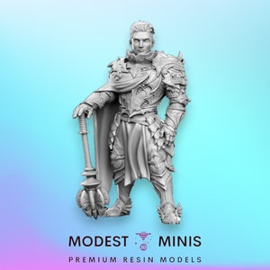 Uthoran Dragon Knight - 32mm Scale DnD Miniature | Dungeons and Dragons | JRPG Mini - RN Estudio