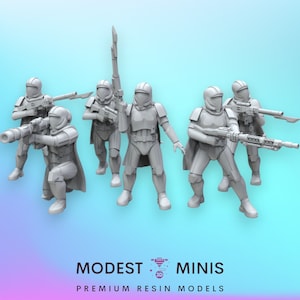 6pc Authority Raptors - Escala Legion Shatterpoint | RPG | Ficção Científica | RPG | DnD | Miniatura SW remanescente preto
