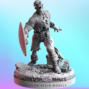 Star Spangled Ghoul - 40mm  Miniature | DnD Mini | Superhero | C27