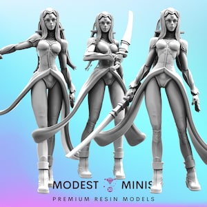 Silicon Cyborg Creature PCELL Females - Resin 3D Print Alien Miniature | RPG | Sci fi | Cyberpunk | Role Playing | DnD | Papsikel