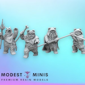 4pc Bear Hero Squad - 35mm Legion Scale | RPG | Scifi | Role Playing | Shatterpoint | SW Miniature