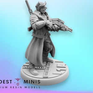 Female Troll Street Samurai - 32mm Scale Alien Miniature | RPG | Sci fi | Batang City | Role Playing | DnD | Papsikel