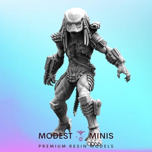 City Skull Hunter 2 - Resin 3D Print Alien Miniature | RPG | Sci fi | Cyberpunk | Role Playing | DnD | Papsikel