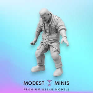 Alien Belly Hugger Victim - 32mm Scale Alien Miniature | RPG | Sci fi | Cyberpunk | Role Playing | DnD | Papsikel