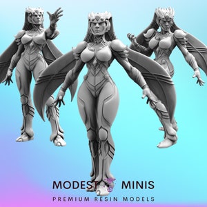 Papsilord Feminine Leader - Resin Cyberpunk Miniature | RPG | Sci fi | Role Playing | DnD | Papsikel