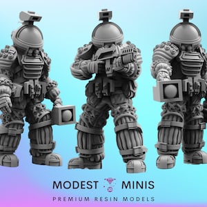 4pc Human Space XB Set- 32mm Scale Alien Miniature | RPG | Sci fi | Cyberpunk | Role Playing | DnD | Papsikel