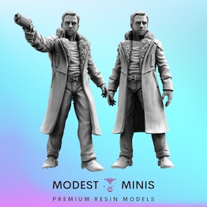 Replikant Ruhestand Offizier - 28 mm 32 mm 40 mm Cyberpunk Miniatur | Rollenspiel | Science-Fiction | Rollenspiel | Klingenläufer | D&D | Pappusel