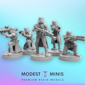 5pc Trident Purge Troop Set - Legion Scale | RPG | Scifi | Role Playing | DnD | Star Wars Fan Art