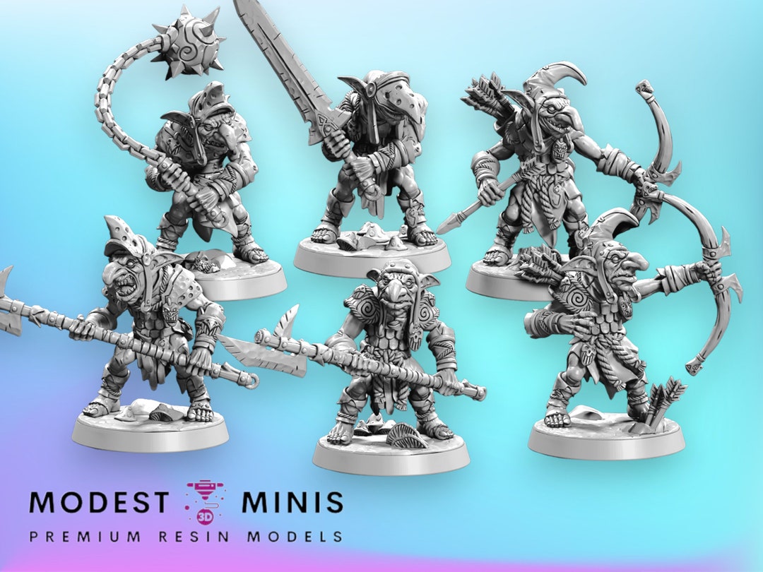 6pc Faldorn Goblins Set - Resin Print Dnd Miniature | Dungeons and Dragons Mini | 5E Fantasy ...