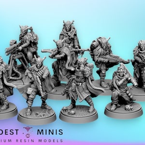 9pc Raven Clan Insurgents Set - Legion Scale | RPG | Scifi | Role Playing | Shatterpoint | Jandro | SW Miniature