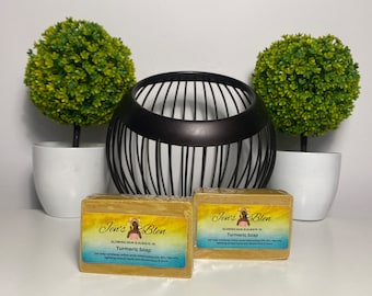 Jabón de cúrcuma artesanal: barra de luminosidad natural y tono uniforme