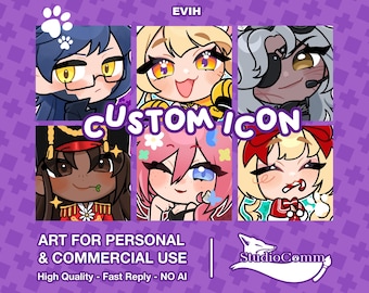 Ícone/Imagem de perfil/chibi/Emote Art Commission – Evih
