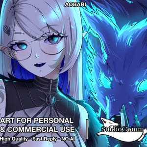 Digital Art Commission/Profielfoto/FFXIV/DND/OC/Vtuber/Portret/Monster Girl/Fanart - Aobari