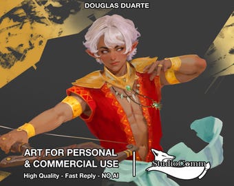 Zlecenie na sztukę cyfrową/Projektowanie postaci/Okładka książki/Koncepcja/Vtuber/Dnd/NSFW - Douglas