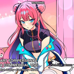 Commissione artistica anime/Immagine del profilo/Chibi/DND/OC/Vtuber/Emote - Sushine