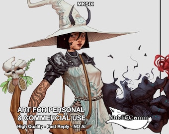 Zlecenie na koncepcję artystyczną/Zdjęcie profilowe/FFXIV/DND/Portret/Arkusz postaci/Cała postać - MKSÎX