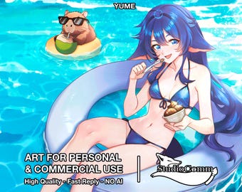 Encargo de arte digital/Imagen de perfil/Icono/Vtuber/Anime/OC/Fanart/DnD/NSFW - Yume