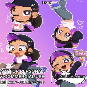 Digital Chibi Art Commission /Icon/Profile Picture/Emote - Saby