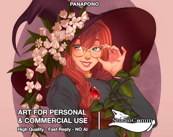 Zlecenie sztuki cyfrowej/Zdjęcie profilowe/FFXIV/DND/OC/Vtuber/Czarownica/Portret/Niestandardowe - Panapono