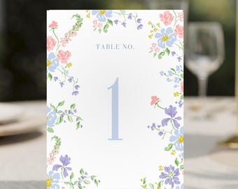 Tischkarten für Hochzeiten zum Ausdrucken (Canva-Vorlage) – Sitzplankarten zum Selbermachen – Gartenblumen-Tischkarten mit Calla-Lilie aus Holz