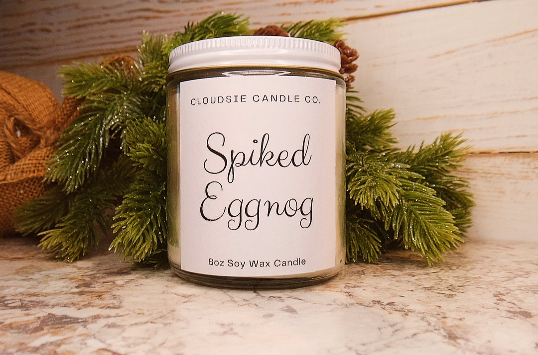 Spiked Eggnog Candle Happy Holidays Collection Etsy