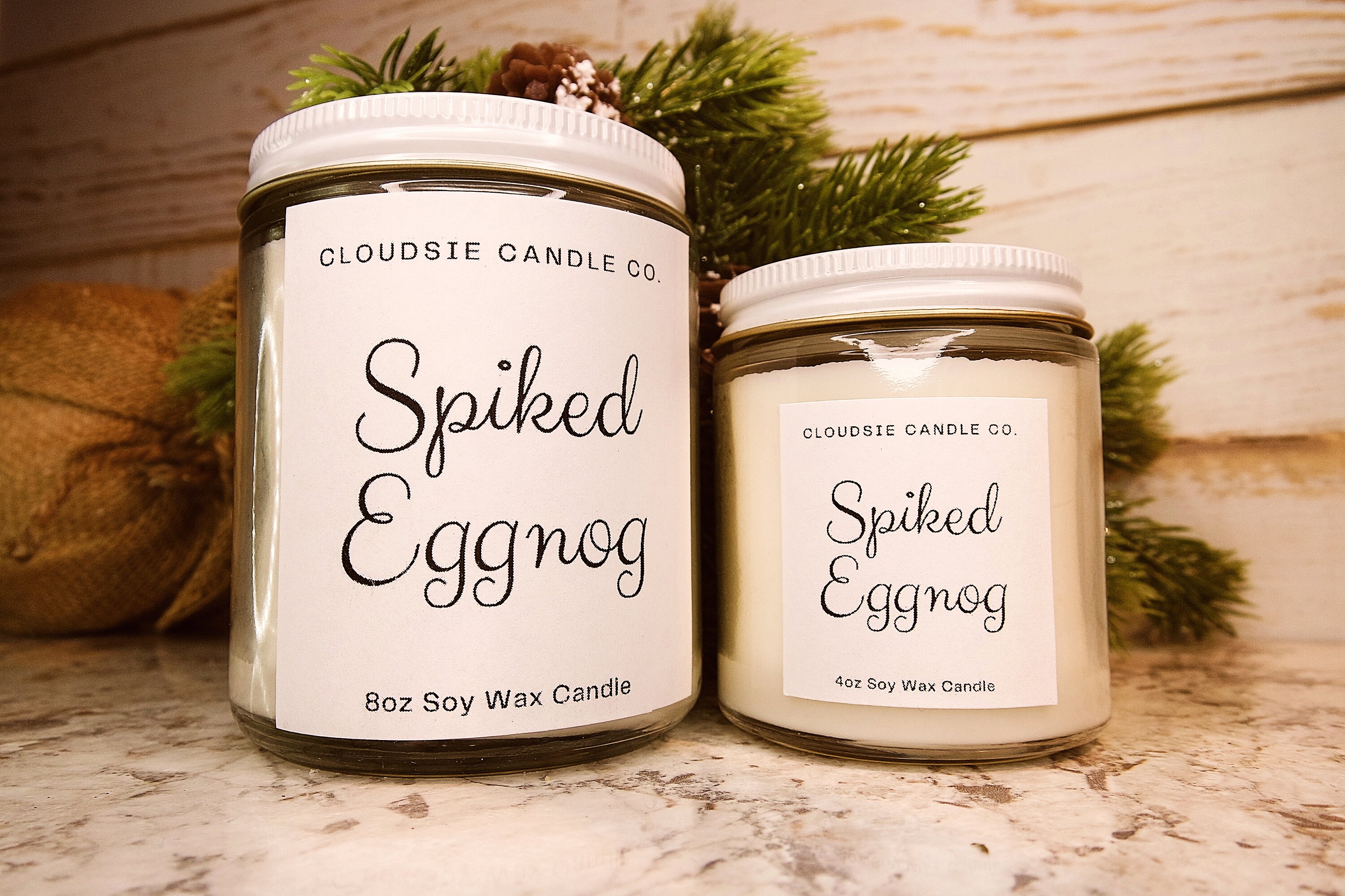 Spiked Eggnog Candle Happy Holidays Collection Etsy