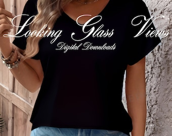Bella Canvas 3005 Mockup T-shirt con scollo a V Mockup T-shirt nera Mockup Summer Mockup T-shirt nera con scollo a V Mockup Trendy Influencer Mockup con scollo a V