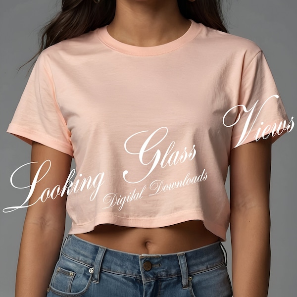 Crop Top Mockup Comfort Colors 3023CL Peachy Mockup Next Level 5080 Desert Pink Baby Tee Mockup Y2K Baby tee Mockup T453W Mockup 3023CL Mock