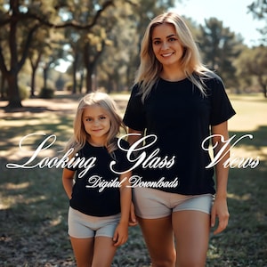 Mommy and Me Mockup Mommy Daughter Mockup Bella Canvas 3001 Mockup T-shirt Mockup Mothers Day Mockup Mama and Mini Mockup Mom and Daughter