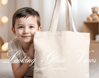 Canvas Tote Bag Mockup Toddler Tote Mockup Child Tote Mockup Kids Book Tote Mockup Childrens Tote Bag Mockup Personalized Tote Bag Mockup